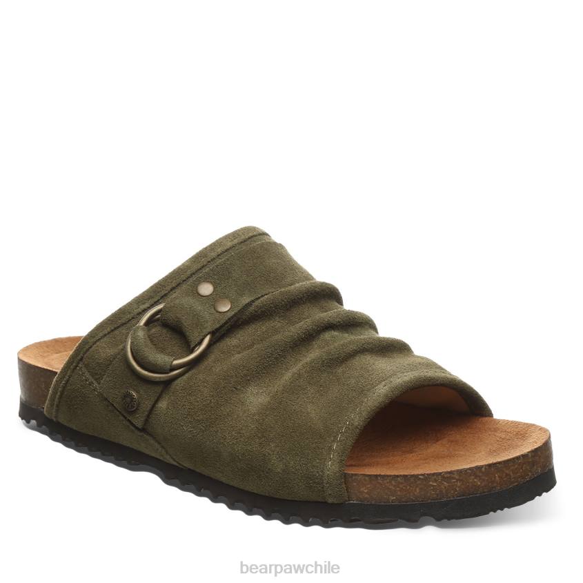 sandalias BEARPAW lilia oliva oscuro mujer PD28464