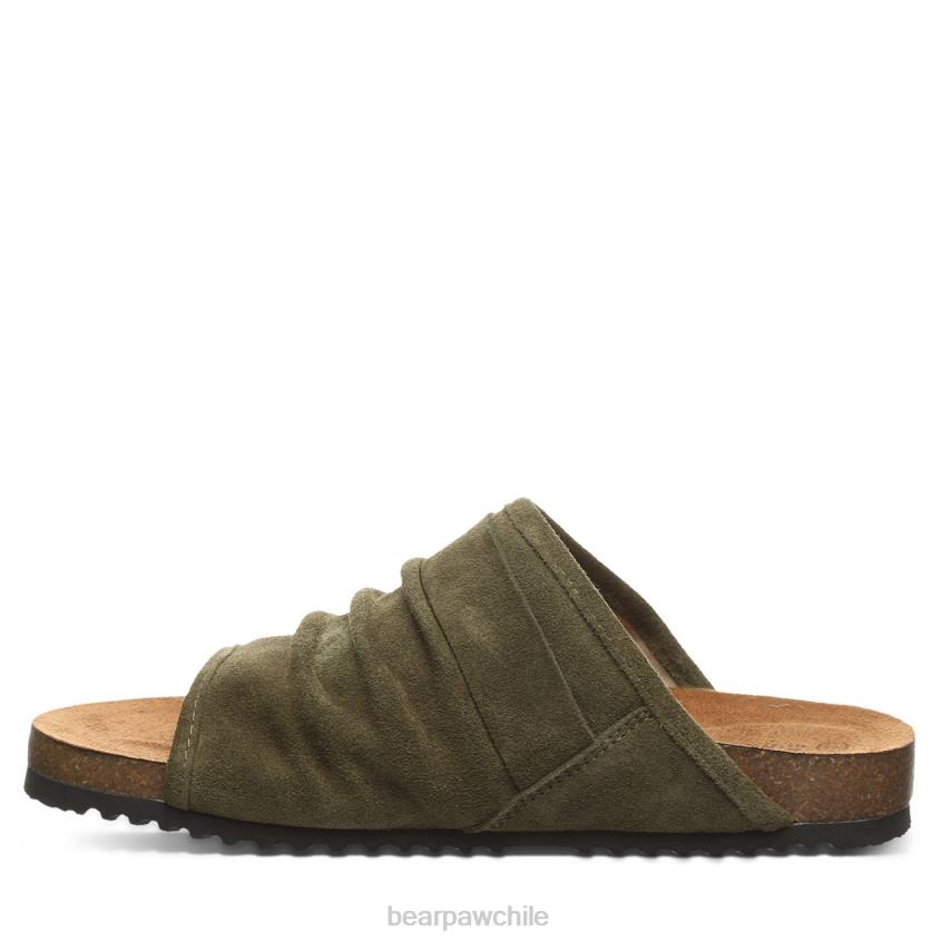sandalias BEARPAW lilia oliva oscuro mujer PD28464