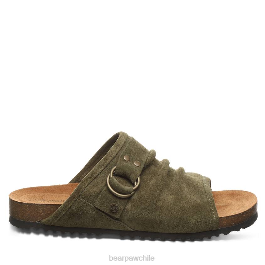 sandalias BEARPAW lilia oliva oscuro mujer PD28464