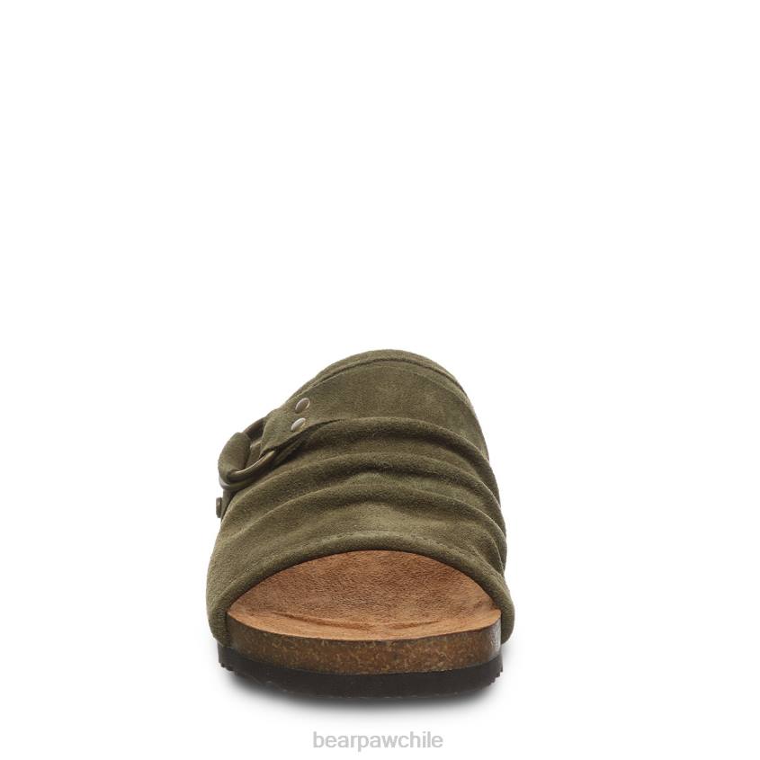 sandalias BEARPAW lilia oliva oscuro mujer PD28464