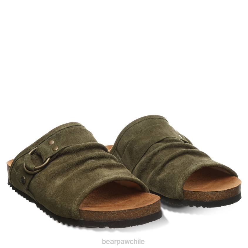sandalias BEARPAW lilia oliva oscuro mujer PD28464