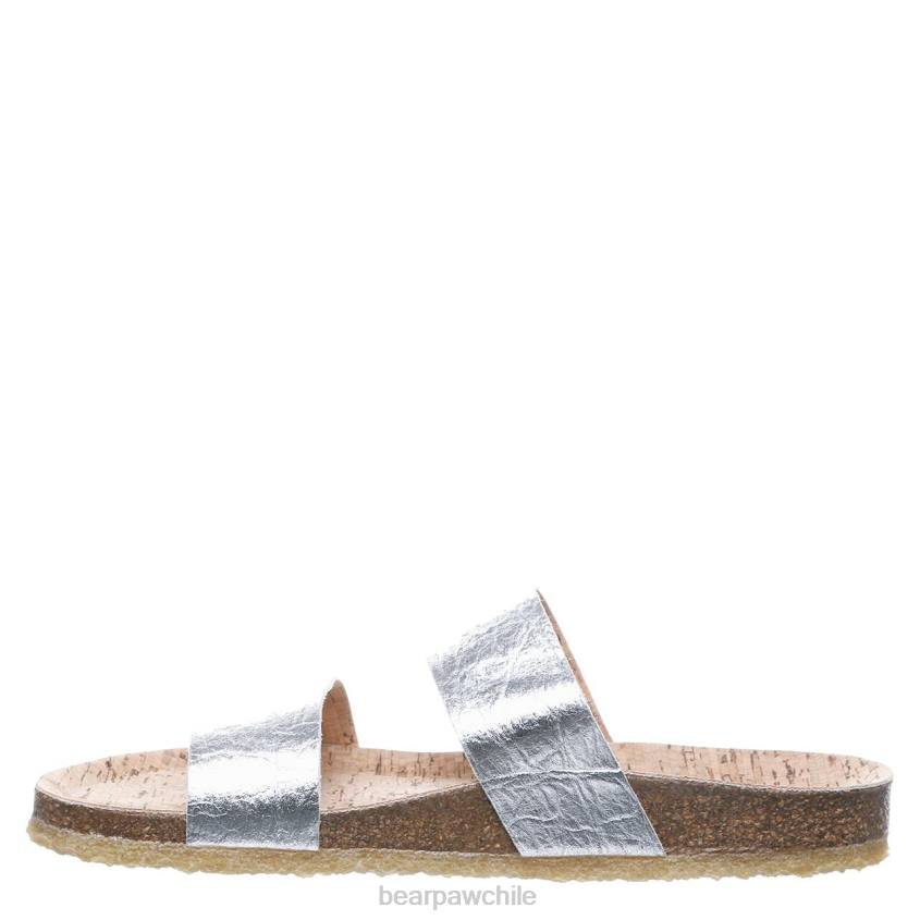 sandalias BEARPAW lilo plata mujer PD28502