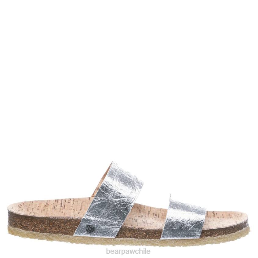 sandalias BEARPAW lilo plata mujer PD28502