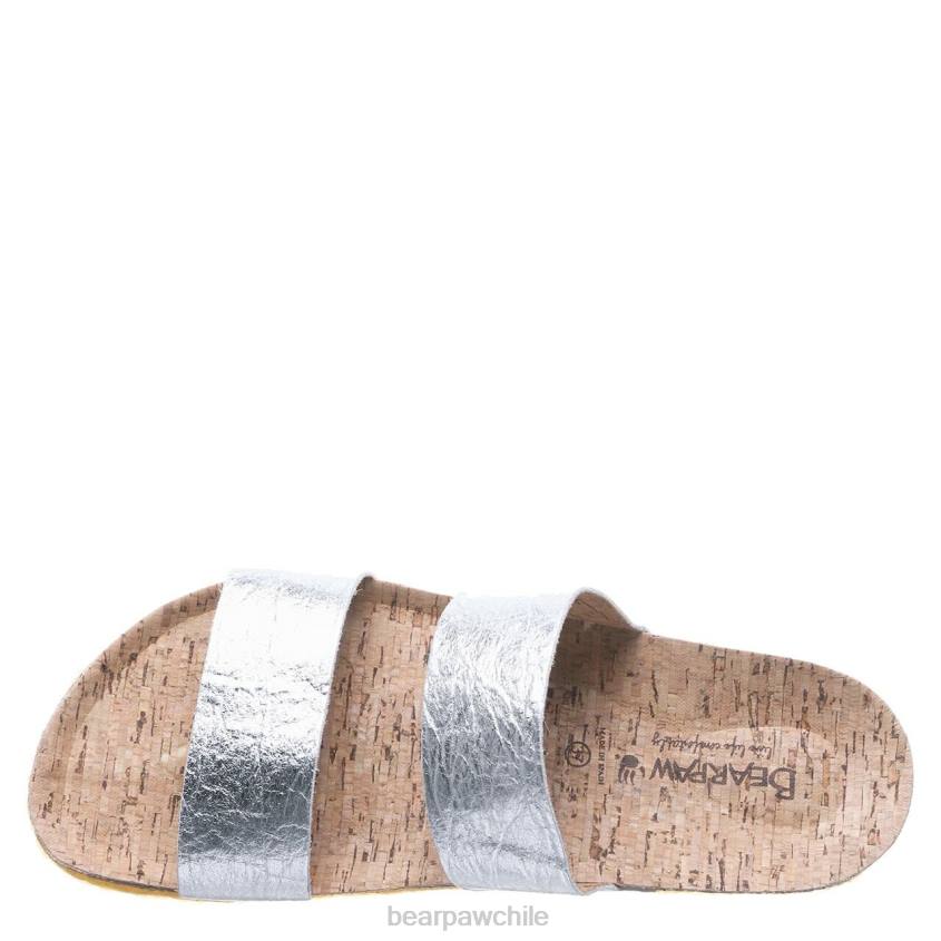 sandalias BEARPAW lilo plata mujer PD28502