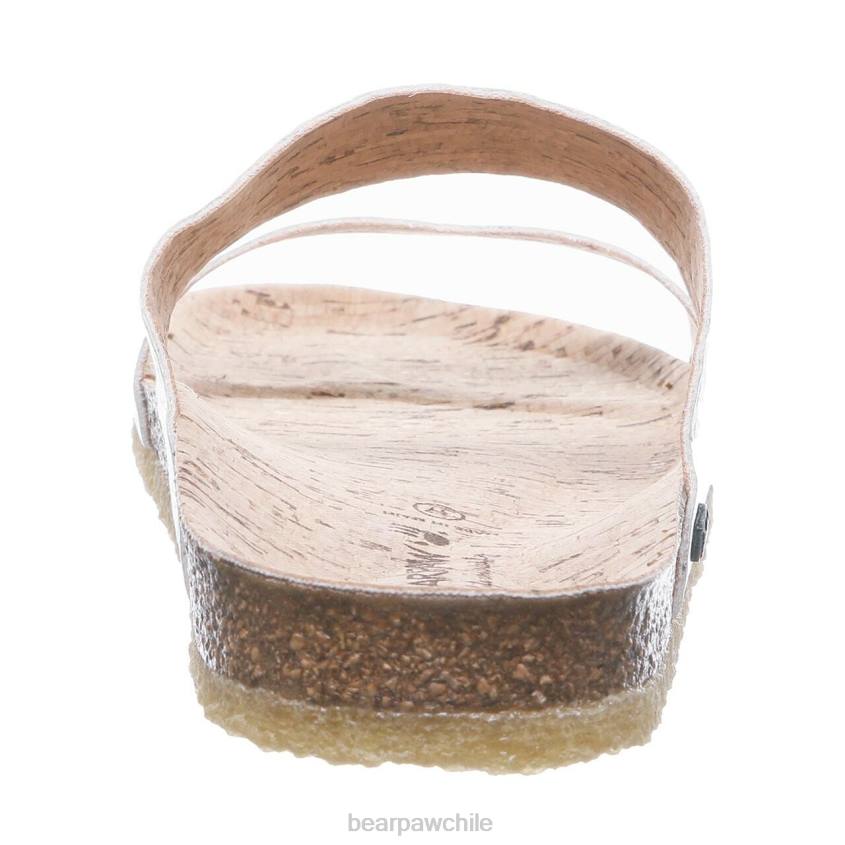 sandalias BEARPAW lilo plata mujer PD28502