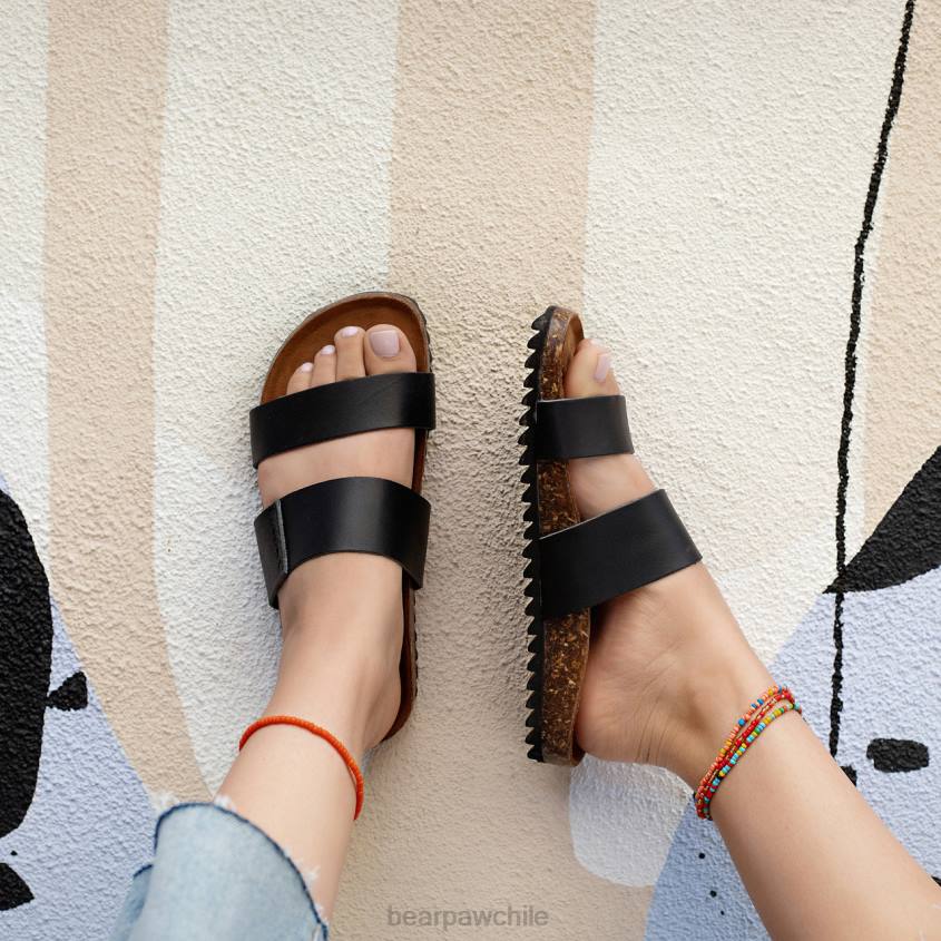 sandalias BEARPAW marlette negro mujer PD28365