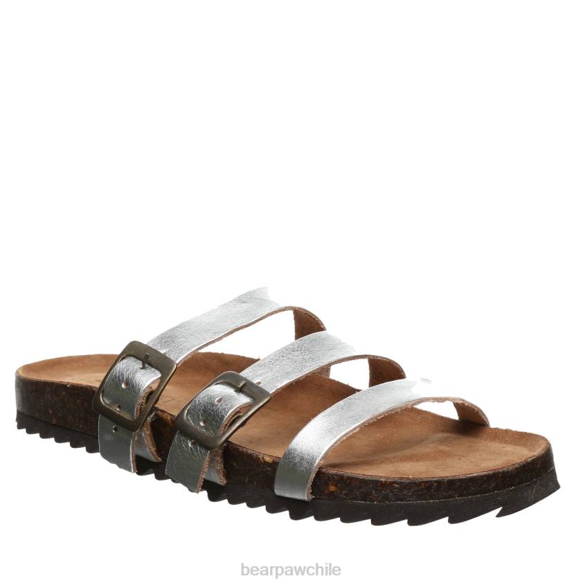 sandalias BEARPAW mercedes plata mujer PD28453