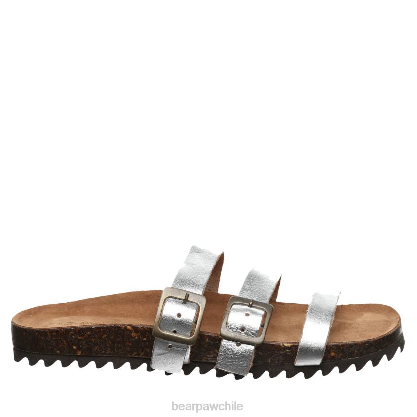 sandalias BEARPAW mercedes plata mujer PD28453
