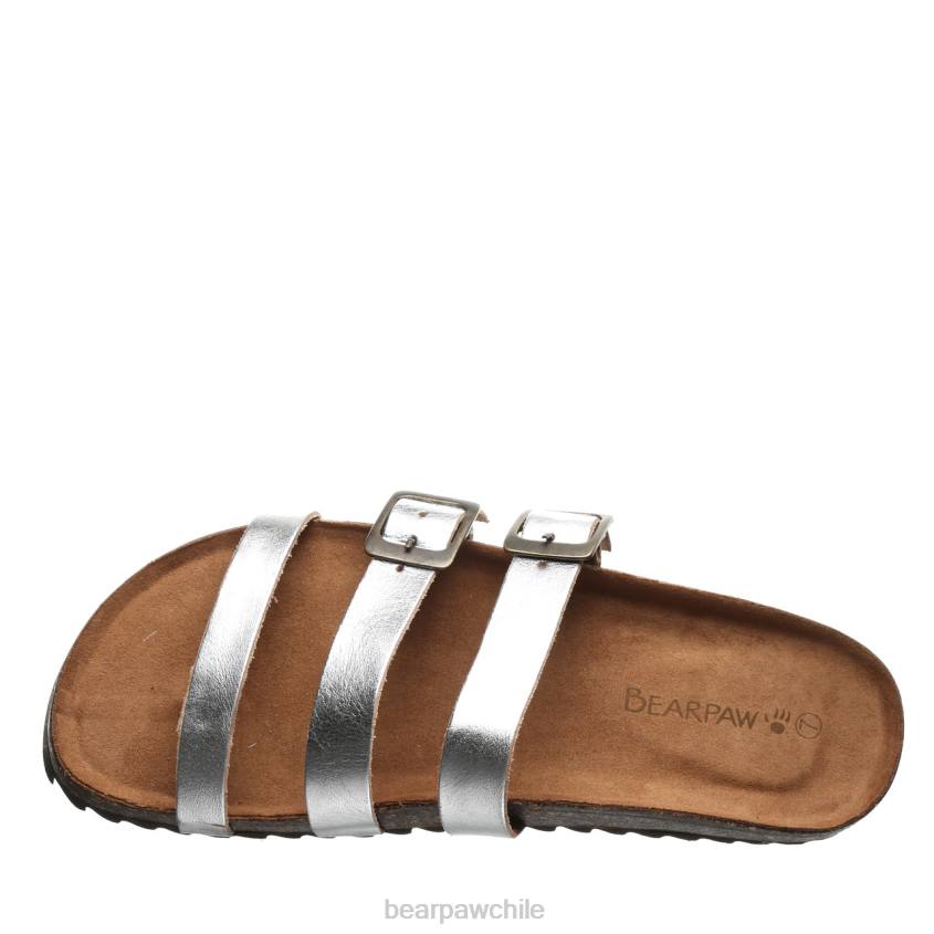 sandalias BEARPAW mercedes plata mujer PD28453