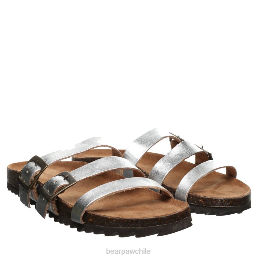 sandalias BEARPAW mercedes plata mujer PD28453