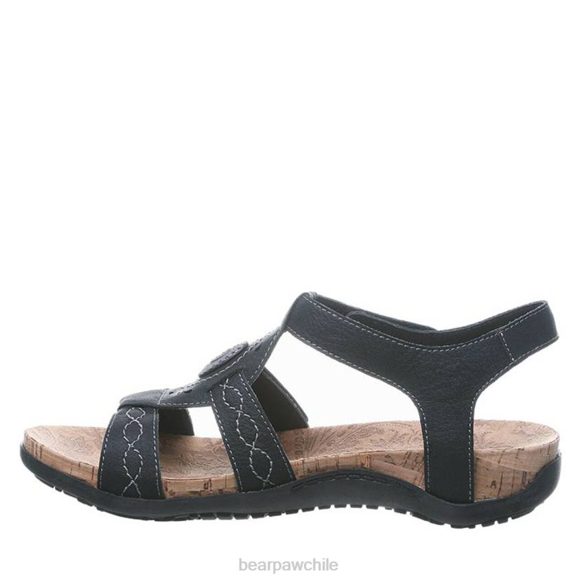 sandalias BEARPAW ridley ancho negro mujer PD28407