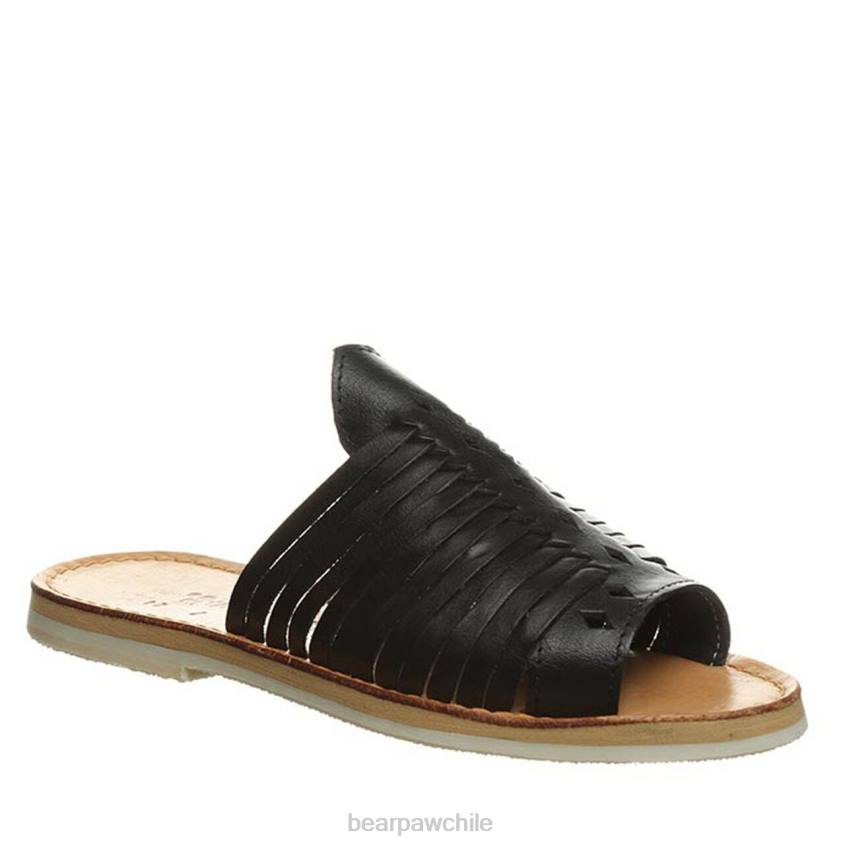 sandalias BEARPAW rosa negro mujer PD28429