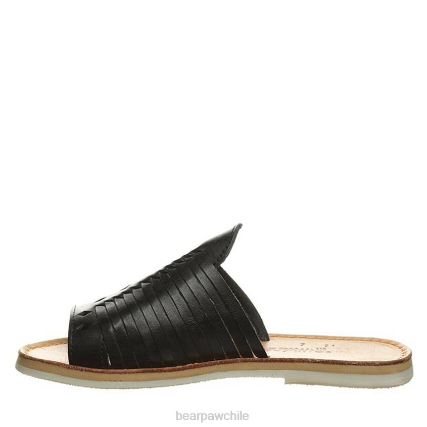 sandalias BEARPAW rosa negro mujer PD28429