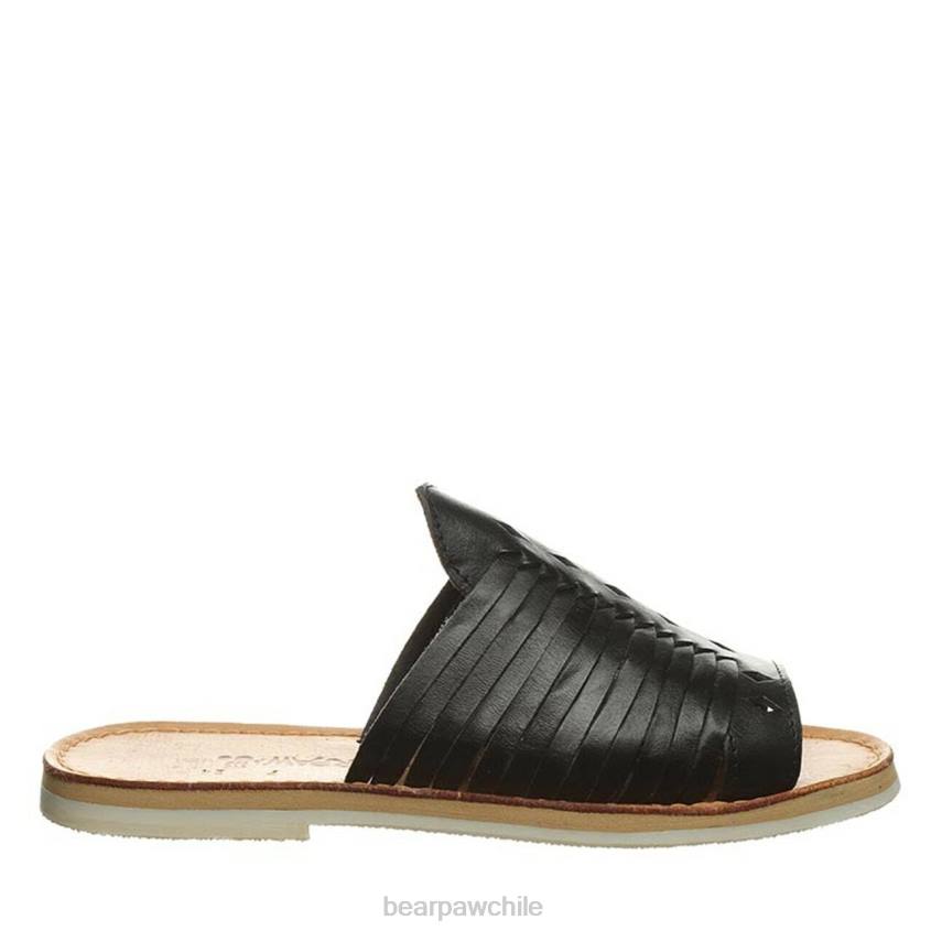 sandalias BEARPAW rosa negro mujer PD28429
