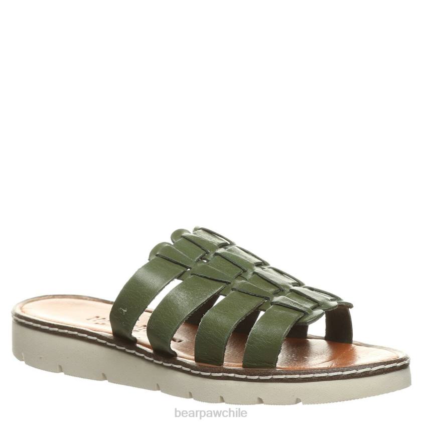 sandalias BEARPAW vanessa verde militar mujer PD28482