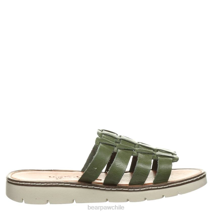 sandalias BEARPAW vanessa verde militar mujer PD28482