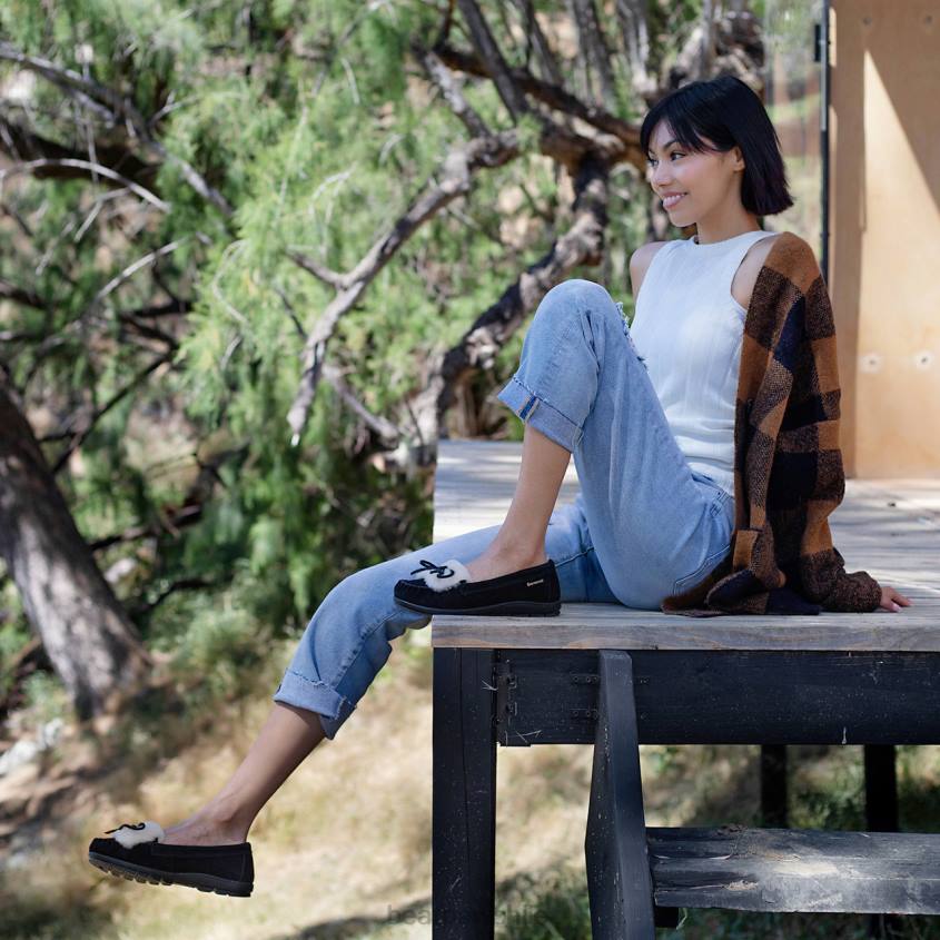 zapatillas BEARPAW París negro mujer PD28264