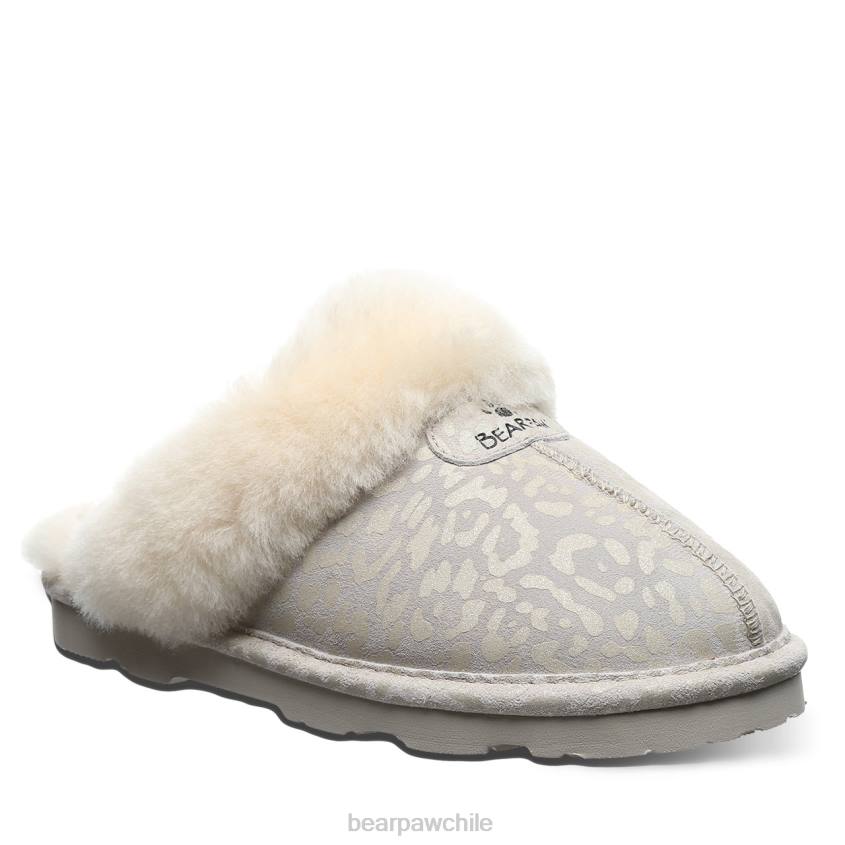 zapatillas BEARPAW loki exótico brillo de leopardo blanco de invierno mujer PD28266
