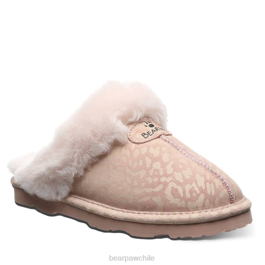 zapatillas BEARPAW loki exótico brillo de leopardo rosa mujer PD28267
