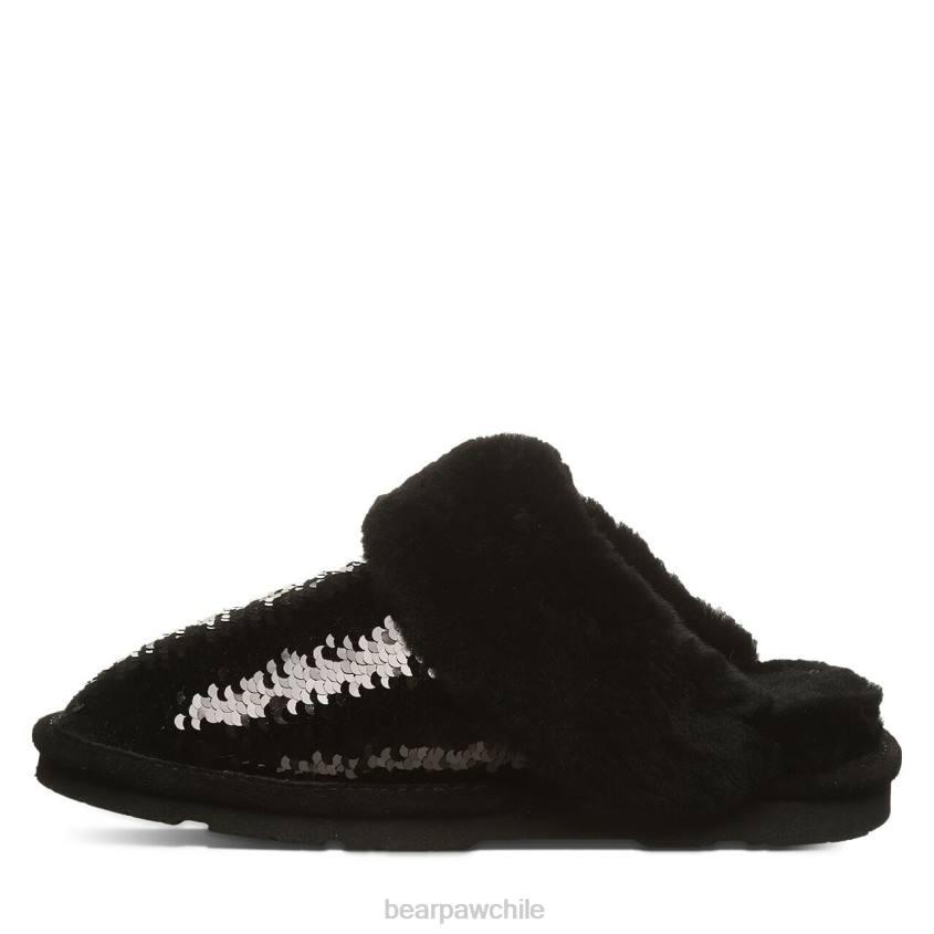 zapatillas BEARPAW loki exótico lentejuelas negras mujer PD28314