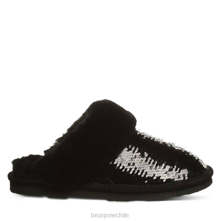 zapatillas BEARPAW loki exótico lentejuelas negras mujer PD28314