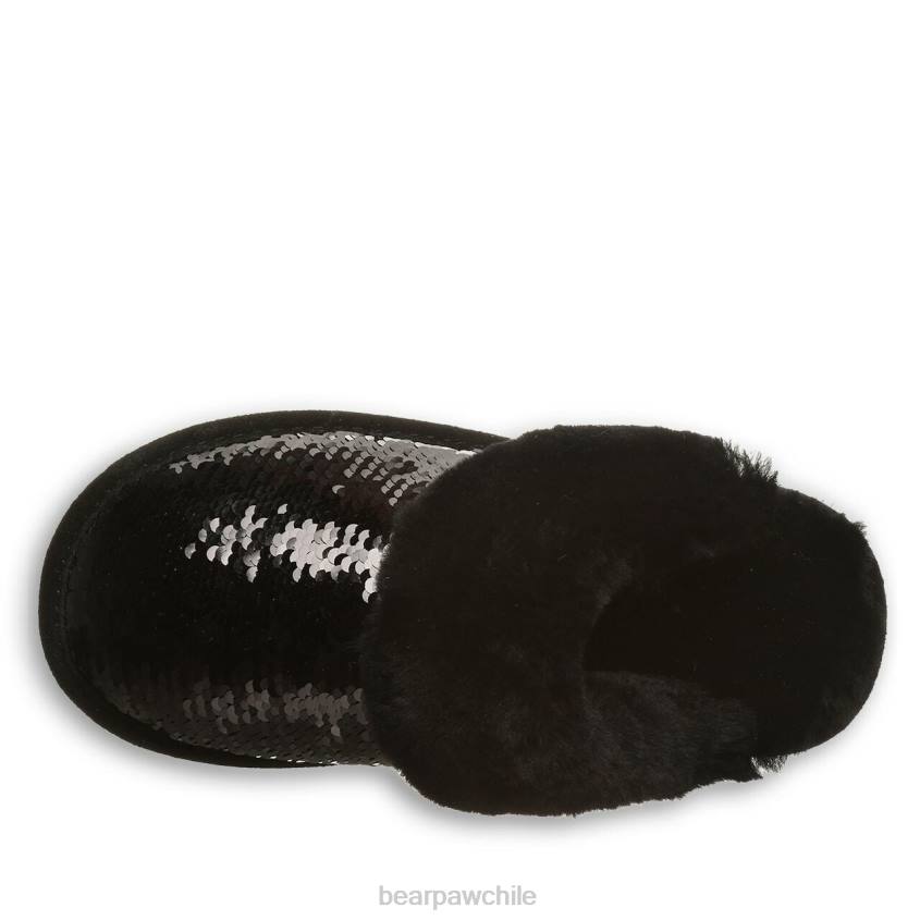 zapatillas BEARPAW loki exótico lentejuelas negras mujer PD28314