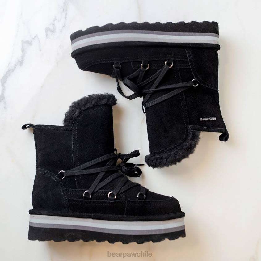 botas BEARPAW retro mondi juvenil negro niños PD28599