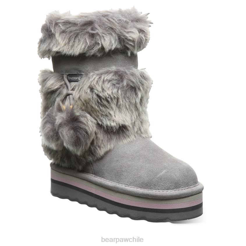botas BEARPAW retro tama juvenil niebla gris niños PD28597