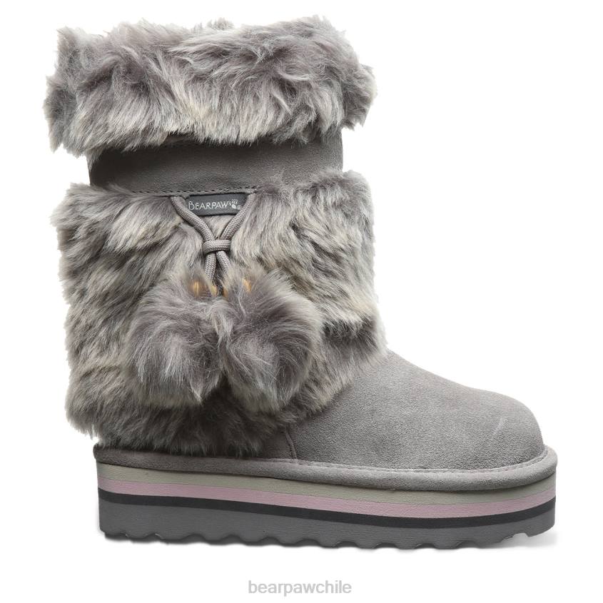 botas BEARPAW retro tama juvenil niebla gris niños PD28597