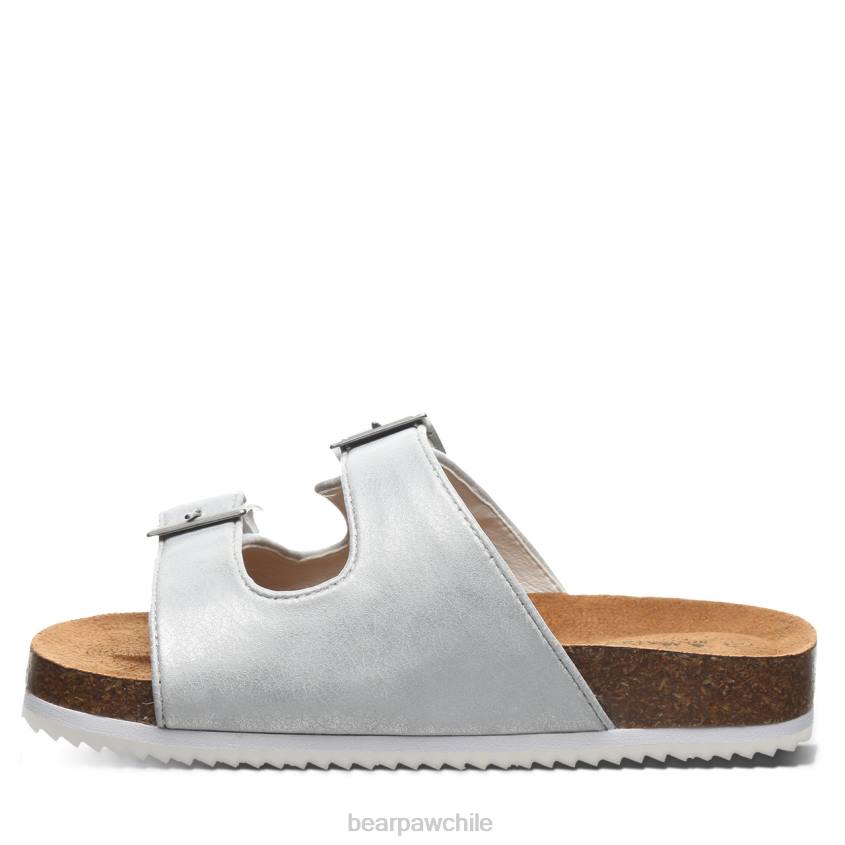 sandalias BEARPAW juventud de brooklyn blanco metalizado niños PD28625