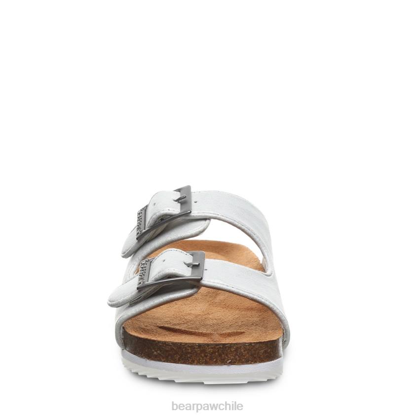 sandalias BEARPAW juventud de brooklyn blanco metalizado niños PD28625