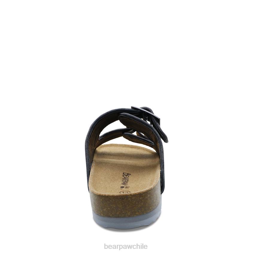 sandalias BEARPAW juventud de brooklyn negro niños PD28620