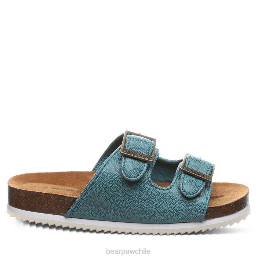 sandalias BEARPAW juventud de brooklyn verde azulado niños PD28624